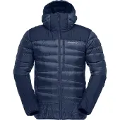 Norrøna - Wandel- en bergsportkleding - Falketind Down750 Zip Hood M Indigo Night voor Heren - Maat M - Marine blauw