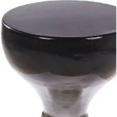 Beliani TIBITO - Bijzettafel - Zwart/Wit - Ijzer