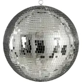 House of Seasons Kerstbal d50cm spiegel zilver