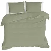 Fonq Fresh Dekbedovertrek Sage Green-200 x 200 / 220 cm | 2-Persoons