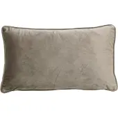 Dutch decor FINN - Kussenhoes 30x50 cm - velvet - lendekussen - Driftwood - taupe - met rits - zonder binnenkussen