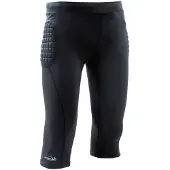 Precision Precisie sportbroek 3/4, met versteviging, voor junioren, doelman, zwart, maat L, comfort