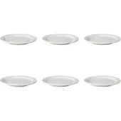 Mammoet Bord smalle rand Budgetline 21 cm Wit Porselein 6 stuks