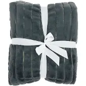 Unique living bedsprei rib dark grey 260x240cm