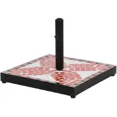 vidaXL Parasolvoet vierkant 12 kg terracottakleurig wit