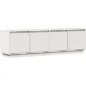 vidaXL Tv-meubel 156x37x45 cm massief grenenhout wit