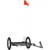 vidaXL Fietstrailer 126x63x34 cm ijzer zwart