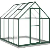 vidaXL Tuinkas met basisframe 224x169x202 cm aluminium groen