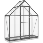 vidaXL Tuinkas met basisframe 169x58x202 cm aluminium antracietkleurig
