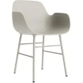 Normann Copenhagen Stoel Form Armchair Steel Light Grey
