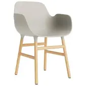 Normann Copenhagen Stoel Form Armchair Oak Light Grey