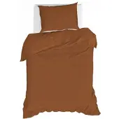 Fonq Fresh Dekbedovertrek Terracotta-140 x 200 / 220 cm | 1-Persoons