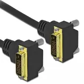 DeLOCK DVI-D Dual Link monitor kabel - 2x haaks - verguld / zwart - 2 meter
