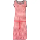 Irresistible Dames Nachthemd - Wit Gestreept - Roze - Maat XL