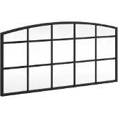 vidaXL Wandspiegel boog 60x30 cm ijzer zwart