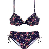 LASCANA Bikini navy / geel / smaragd / rood
