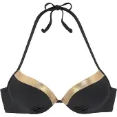 LASCANA Bikinitop goudgeel / zwart