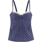 LASCANA Tankinitop blauw / pasteelgeel / wit
