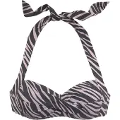 LASCANA Bikinitop taupe / zwart