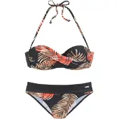 LASCANA Bikini beige / oranje / zwart / wit
