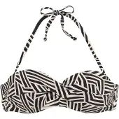 LASCANA Bikinitop beige / zwart