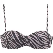 LASCANA Bikinitop 'Kaa' lichtlila / zwart