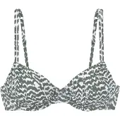 LASCANA Bikinitop olijfgroen / wit