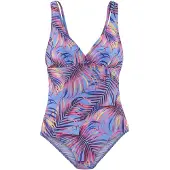 LASCANA Badpak lichtblauw / donkerblauw / geel / pink