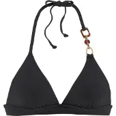 LASCANA Bikinitop 'Yves' crème / bruin / zwart