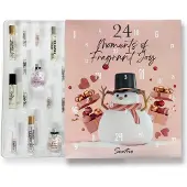 Sentio Adventskalender met 24 mini parfum flesjes - kerst kalender - sneeuwpop - - parfum spray -