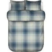 Marc O'Polo Dekbedovertrek Phia Stormy Blue Flanel-240 x 200 / 220 cm | Lits-Jumeaux