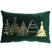 Unique living sierkussen gold dark green 40x60cm