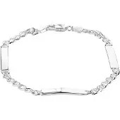 The Jewelry Collection Zilveren Graveerarmband anker 4 1002361