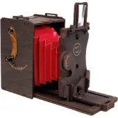 JollyLook Pinhole SQUARE Instant Filmcamera (gemonteerd), Bruin gekleurd