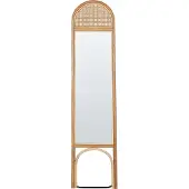 Beliani BRUSSEY - Staande spiegel - Naturel - Rotan