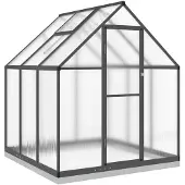vidaXL Tuinkas met basisframe 169x169x202 cm aluminium antracietkleur