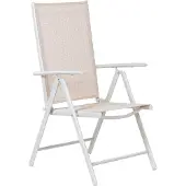 Beliani CATANIA - Tuinstoel set van 6 - Beige - Aluminium