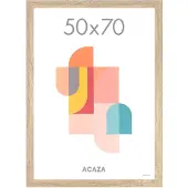 Acaza Fotokader - Fotolijst - 50x70 cm - MDF hout - Lichte Eik
