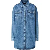 Noisy May Blousejurk 'ALVA' blauw denim