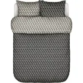 Marc O'Polo Dekbedovertrek Monogram Black Satijn-260 x 200 / 220 cm | Extra Breed