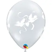 Qualatex - Ballonnen 11 inch Diamond Clear Love Doves 25 stuks