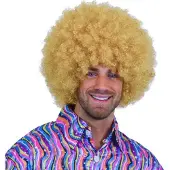 Witbaard Pruik Super Afro Unisex Blond One-size