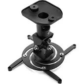 Techly ICA-PM 100BK 22cm Zwarte Rotonde Plafond Beugel voor Projector