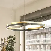 FISCHER&HONSEL GMBH Hanglamp Circly, dimbaar, zwart, Woon-/ Eetkamer, metaal, Modern