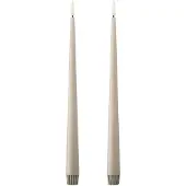 Ester & Erik taper kaars LED 2-pack 22 Linen Grey , 30 cm