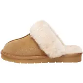 EVER AU Huisschoenen 'Raven' crème / kastanjebruin