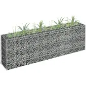 vidaXL Gabion plantenbak verhoogd 180x30x60 cm gegalvaniseerd staal