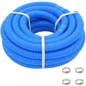 vidaXL Zwembadslang met klemmen 38 mm 12 m blauw