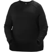 Helly Hansen Lifa Merino Midweight Crew Plus, dame, zwart