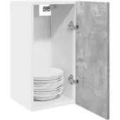 vidaXL Bovenkast Lyon 30x31x60 cm bewerkt hout betongrijs